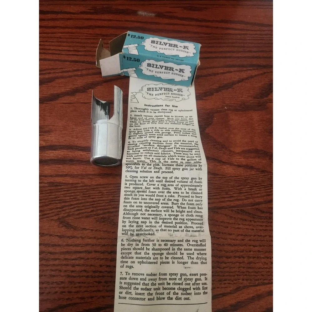 Vintage‎ Silver-k The Perfect Sudser With Original Box And Instructions